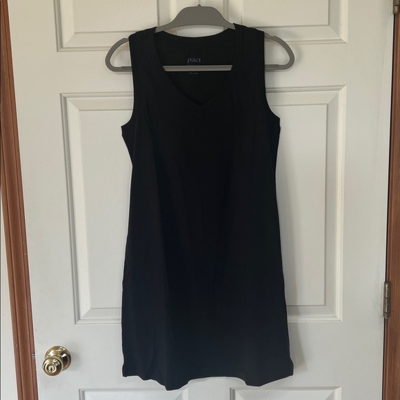 Pact Organic Softspun A-Line Tank Dress XS Black - Picture 3 of 6